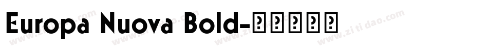 Europa Nuova Bold字体转换